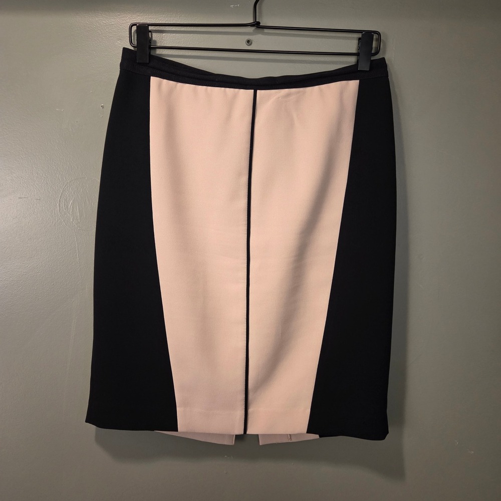 Ann Taylor Women's Pencil Skirt Size 10 Petite Cream Black Professional Office - Picture 1 of 9